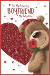 Valentine's Day Card - Boyfriend - Bear Heart - Glitter - Simon Elvin