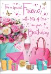 Birthday Card - Special Friend - Flowers & Presents Regal