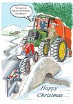 Christmas Card - Tractor Late For Nativity - Funny - Gift Envy