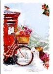 Christmas Card - Xmas Post Dachshund Dog - At Home Ling Design 21C