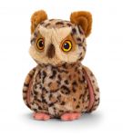 Owl Woodland Animal Plush Soft Toy 19cm - Sitting - Keeleco - Keel