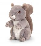 Grey Squirrel Woodland Animal Plush Soft Toy 18cm - Sitting - Keeleco - Keel