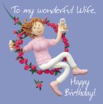 Birthday Card - Wonderful Wife - Female Funny One Lump Or Two