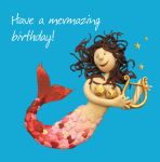 Birthday Card - Female Funny Humour Mermaid Mermazing One Lump Or Two