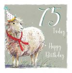 75th Birthday Card - Sheep Design - The Wildlife Ling Design
