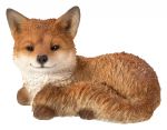 Fox Cub - Resting - Lifelike Garden Ornament - Indoor or Outdoor - Real Life Vivid Arts