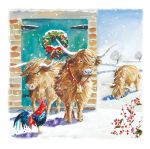 Christmas Card - Highland Cattle in the Snow - Ling Design