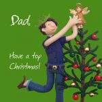 Christmas Card - Dad Top Christmas - Funny Humour One Lump Or Two