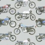 Motorbike Classic Wrapping Paper Sheets & Tags - Arty Penguin