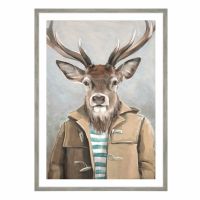 Clyde - Stag Deer - 70cm Wall Art Framed - Adelene Fletcher