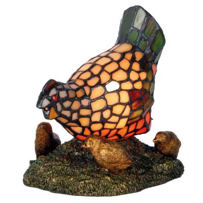 Tiffany Style Stained Glass Lamp - Chicken