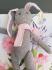 Rabbit Knitted Grey & Pink Bunny Soft Toy - Free Gift Bag 