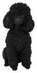 Vivid Arts Poodle Black Dog - Garden Ornament 19cm - Indoor or Outdoor