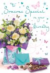 Birthday Card - Someone Special - Flowers & Chocolates - Regal
