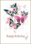 Birthday Card - Female Butterflies - Bijou Talking Pictures 