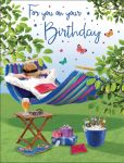 Birthday Card - Male - Hammock & Beers - Regal