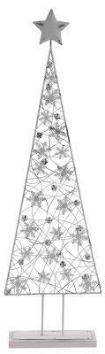 White Wire Christmas Tree with Bells Christmas Decoration