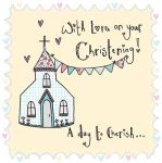 Christening Card - Day to Cherish Church - Saffron Ling Design