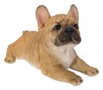 French Golden Bulldog Laying Puppy Dog - Lifelike Ornament Gift - Indoor Outdoor - Pet Pals Vivid Arts