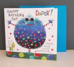Fathers Day Card - Daddy From Little Monster - 3D Googly Eyes - Eye Eye