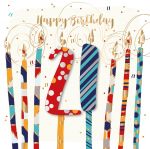 21st Birthday Card - Male Candles - Jupiter - Talking Pictures