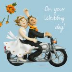 Wedding Day Card - Motorbike One Lump Or Two