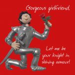 Valentines Day Card - Girlfriend Knight in Shining Armour - Funny Humour One Lump Or Two