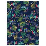 Parrot Blue Luxury Gift Wrap Sheet - Sara Miller