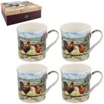 Cockerel & Hen Collection Fine China Mug Gift Set 
