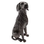 Sitting Dog Black Ornament - Height 40cm - Poly Resin - Clayre & Eef