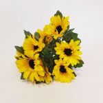 Sunflower Artificial Flower Bouquet - 10 Flowers - 42cm - Sincere