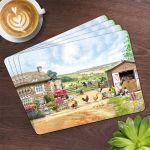 Farmhouse Tractor Horse Table Placemats - Set of 4