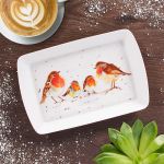 Winter Robin Bird Kitchen Tray - Small - Lesser & Pavey