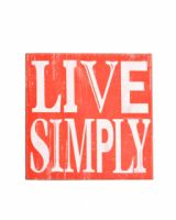 Live Simply Red Canvas Slogan Picture