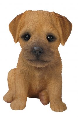 Border Terrier Puppy Dog - Lifelike Ornament Gift - Indoor or Outdoor - Pet Pals Vivid Arts