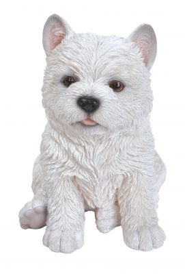 Westie West Highland Terrier Puppy Dog - Lifelike Ornament Gift - Indoor or Outdoor - Pet Pals Vivid Arts