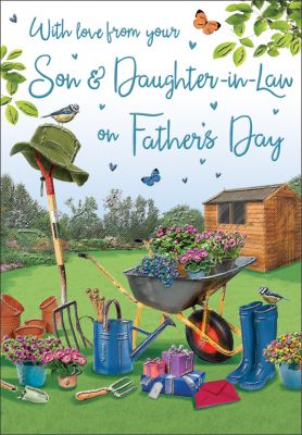Father's Day Card - From your Son & Daughter in Law - Garden - Regal