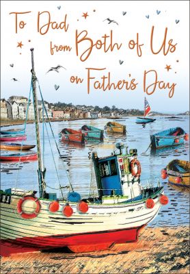 Father's Day Card - Dad From Both of Us - Boat - Regal