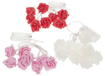 Rose Flower LED String Lights - 3 colours 