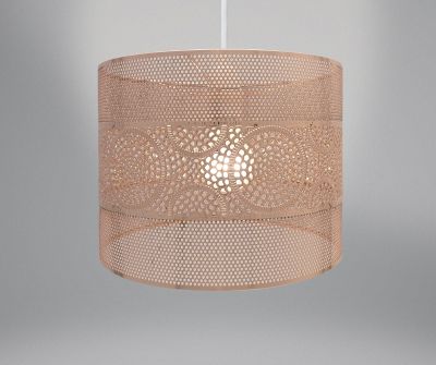 Lampshade - Rose Gold Copper Metal Circle Design
