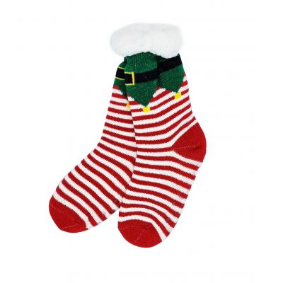 Elf Christmas Novelty Cosy Slipper Socks Gift - Snazzy Santa