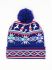 Snowflake Blue Christmas Beanie Hat Light Up - Free Holly Gift Bag - Snazzy Santa