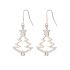 Christmas Tree Earrings Silver Crystal - Boxed - Snazzy Santa