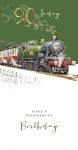 90th Birthday Card - Steam Train - Full Steam Ahead Ling Design