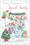 Christmas Card - Special Family - Toy Shop - Glitter - Out of the Blue